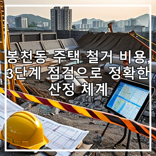 봉천동 주택 철거 비용, 3단계 점검으로 정확한 산정 체계