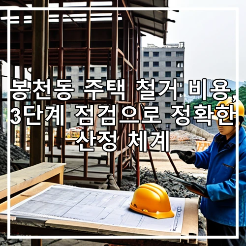 봉천동 주택 철거 비용, 3단계 점검으로 정확한 산정 체계