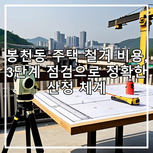 봉천동 주택 철거 비용, 3단계 점검으로 정확한 산정 체계