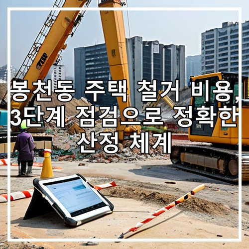 봉천동 주택 철거 비용, 3단계 점검으로 정확한 산정 체계