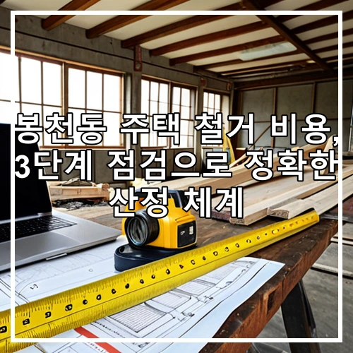 봉천동 주택 철거 비용, 3단계 점검으로 정확한 산정 체계