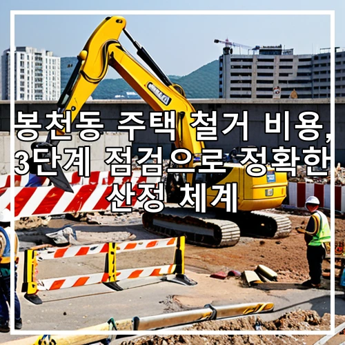 봉천동 주택 철거 비용, 3단계 점검으로 정확한 산정 체계