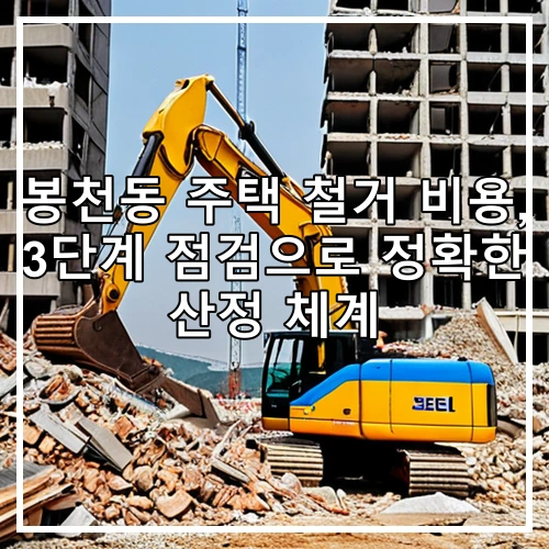 봉천동 주택 철거 비용, 3단계 점검으로 정확한 산정 체계