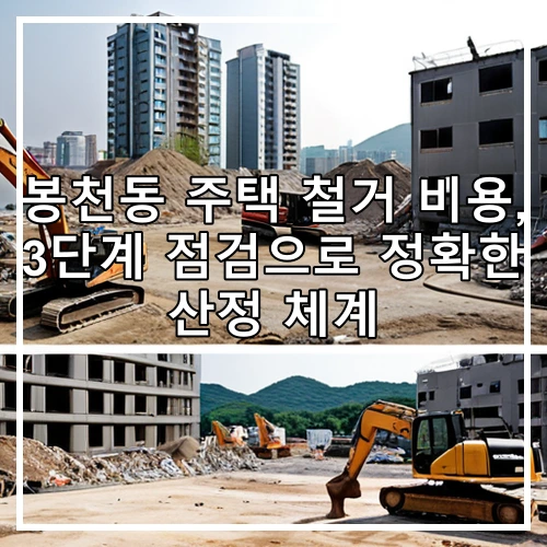 봉천동 주택 철거 비용, 3단계 점검으로 정확한 산정 체계