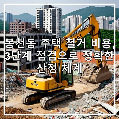 봉천동 주택 철거 비용, 3단계 점검으로 정확한 산정 체계