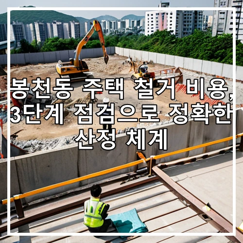 봉천동 주택 철거 비용, 3단계 점검으로 정확한 산정 체계