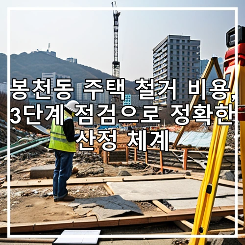 봉천동 주택 철거 비용, 3단계 점검으로 정확한 산정 체계