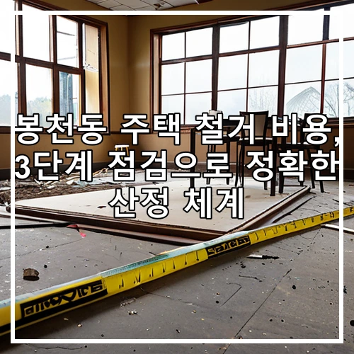 봉천동 주택 철거 비용, 3단계 점검으로 정확한 산정 체계