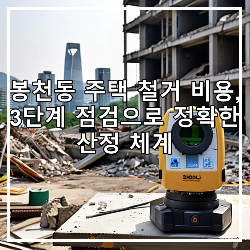 봉천동 주택 철거 비용, 3단계 점검으로 정확한 산정 체계