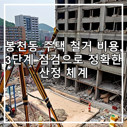 봉천동 주택 철거 비용, 3단계 점검으로 정확한 산정 체계