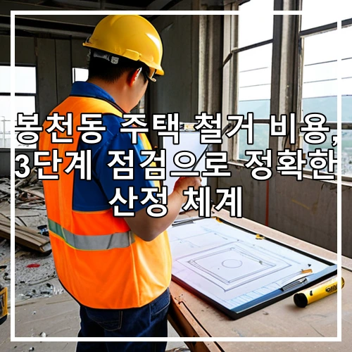 봉천동 주택 철거 비용, 3단계 점검으로 정확한 산정 체계