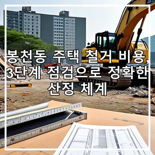 봉천동 주택 철거 비용, 3단계 점검으로 정확한 산정 체계