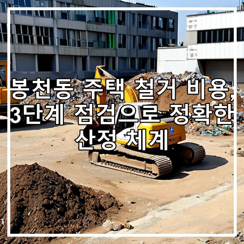 봉천동 주택 철거 비용, 3단계 점검으로 정확한 산정 체계