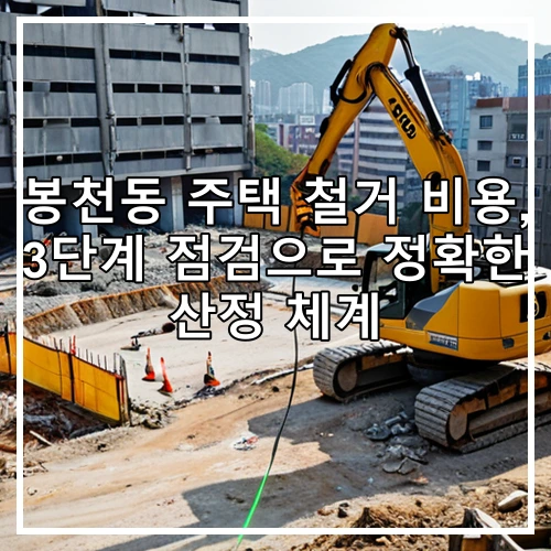 봉천동 주택 철거 비용, 3단계 점검으로 정확한 산정 체계