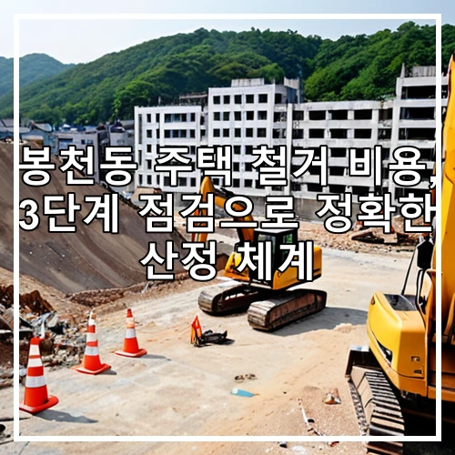 봉천동 주택 철거 비용, 3단계 점검으로 정확한 산정 체계