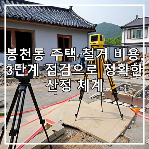 봉천동 주택 철거 비용, 3단계 점검으로 정확한 산정 체계