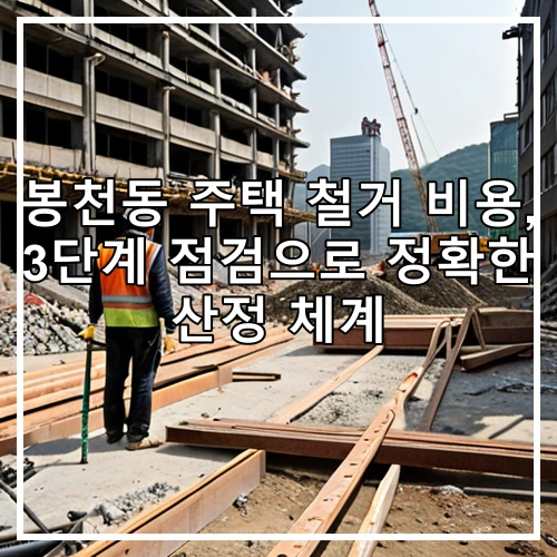 봉천동 주택 철거 비용, 3단계 점검으로 정확한 산정 체계