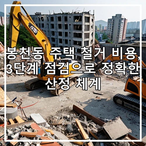 봉천동 주택 철거 비용, 3단계 점검으로 정확한 산정 체계