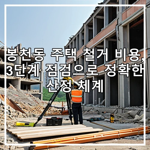 봉천동 주택 철거 비용, 3단계 점검으로 정확한 산정 체계