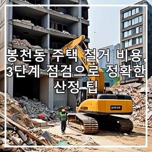 봉천동 주택 철거 비용, 3단계 점검으로 정확한 산정 팁