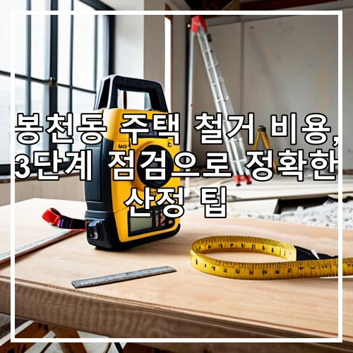 봉천동 주택 철거 비용, 3단계 점검으로 정확한 산정 팁