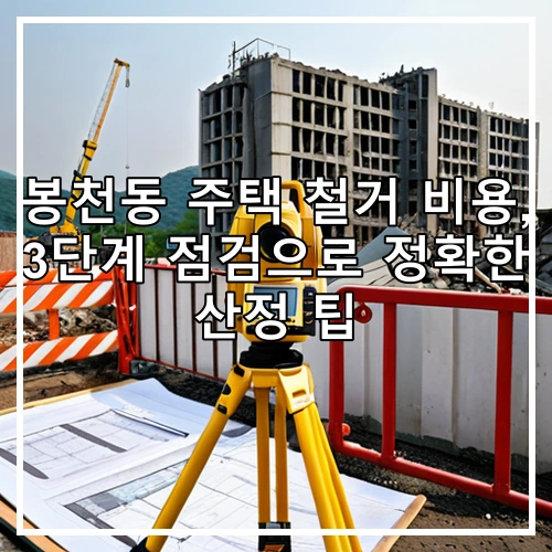 봉천동 주택 철거 비용, 3단계 점검으로 정확한 산정 팁