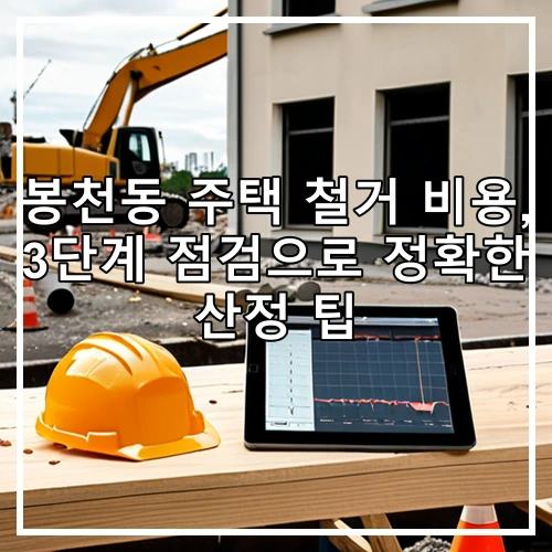 봉천동 주택 철거 비용, 3단계 점검으로 정확한 산정 팁