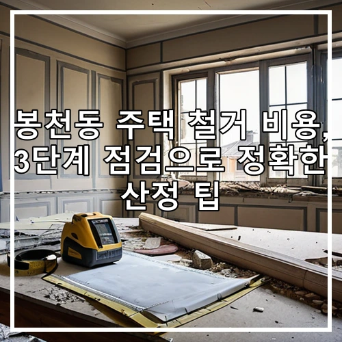 봉천동 주택 철거 비용, 3단계 점검으로 정확한 산정 팁