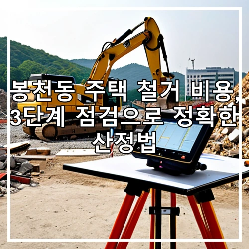 봉천동 주택 철거 비용, 3단계 점검으로 정확한 산정법
