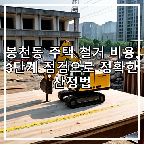 봉천동 주택 철거 비용, 3단계 점검으로 정확한 산정법