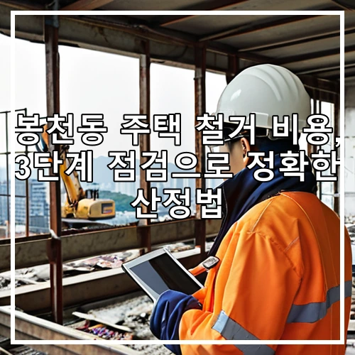 봉천동 주택 철거 비용, 3단계 점검으로 정확한 산정법