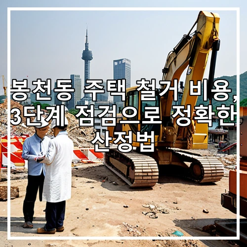 봉천동 주택 철거 비용, 3단계 점검으로 정확한 산정법