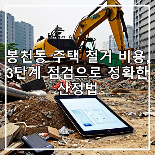 봉천동 주택 철거 비용, 3단계 점검으로 정확한 산정법