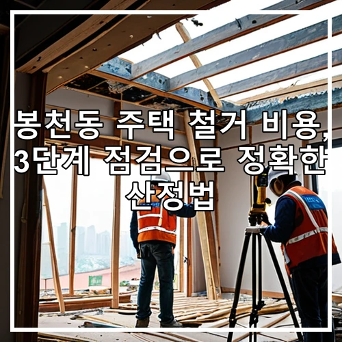 봉천동 주택 철거 비용, 3단계 점검으로 정확한 산정법