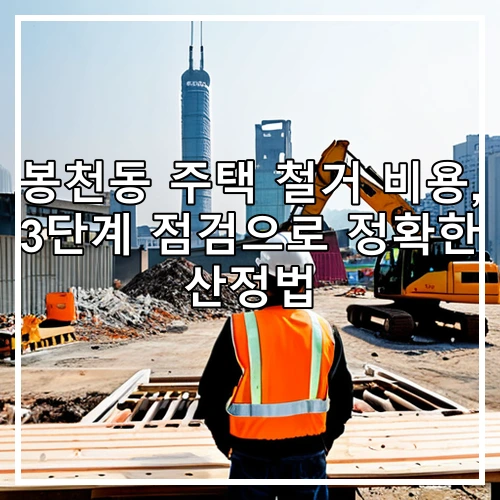 봉천동 주택 철거 비용, 3단계 점검으로 정확한 산정법