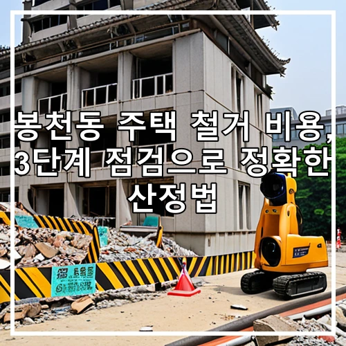 봉천동 주택 철거 비용, 3단계 점검으로 정확한 산정법