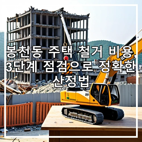 봉천동 주택 철거 비용, 3단계 점검으로 정확한 산정법
