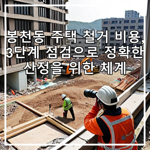 봉천동 주택 철거 비용, 3단계 점검으로 정확한 산정을 위한 체계