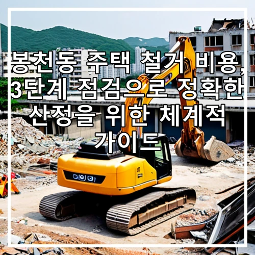 봉천동 주택 철거 비용, 3단계 점검으로 정확한 산정을 위한 체계적 가이드