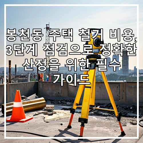 봉천동 주택 철거 비용, 3단계 점검으로 정확한 산정을 위한 필수 가이드