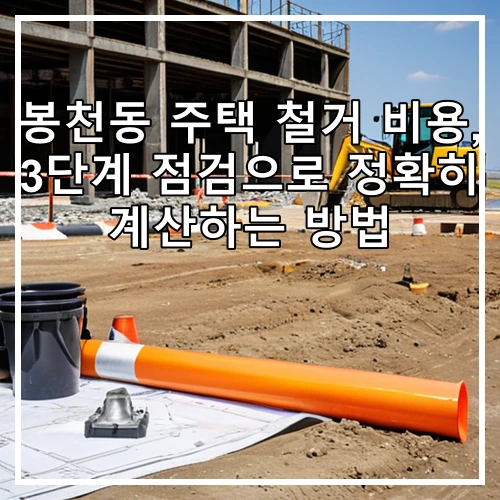 봉천동 주택 철거 비용, 3단계 점검으로 정확히 계산하는 방법