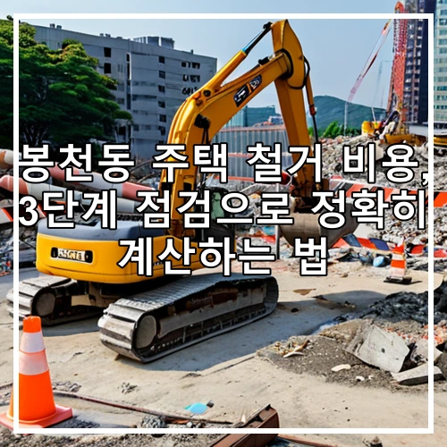 봉천동 주택 철거 비용, 3단계 점검으로 정확히 계산하는 법