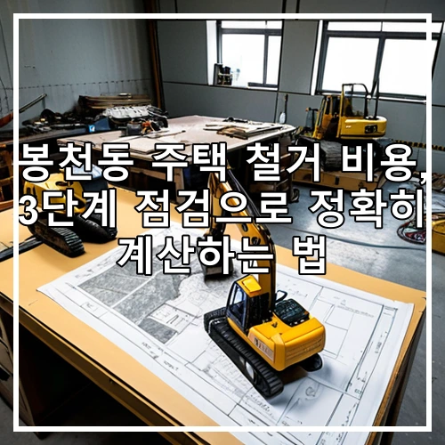 봉천동 주택 철거 비용, 3단계 점검으로 정확히 계산하는 법