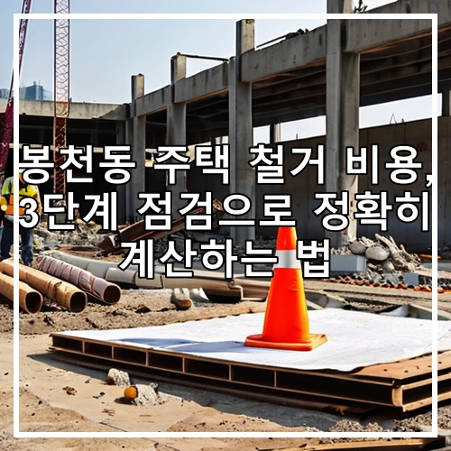 봉천동 주택 철거 비용, 3단계 점검으로 정확히 계산하는 법
