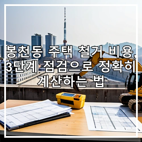 봉천동 주택 철거 비용, 3단계 점검으로 정확히 계산하는 법