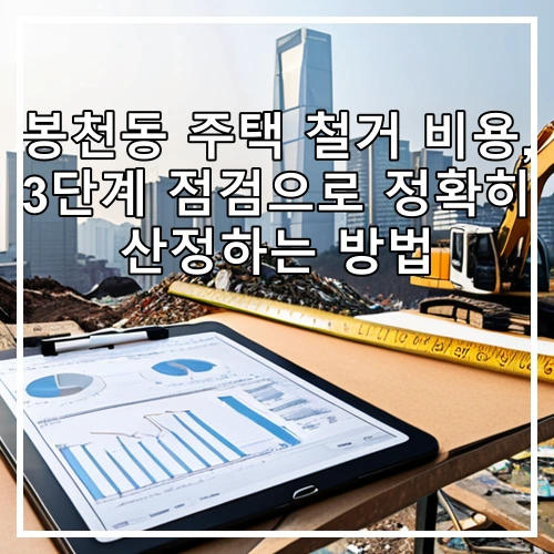 봉천동 주택 철거 비용, 3단계 점검으로 정확히 산정하는 방법