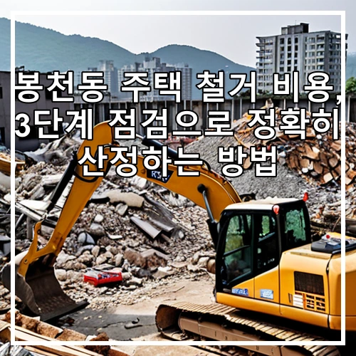 봉천동 주택 철거 비용, 3단계 점검으로 정확히 산정하는 방법