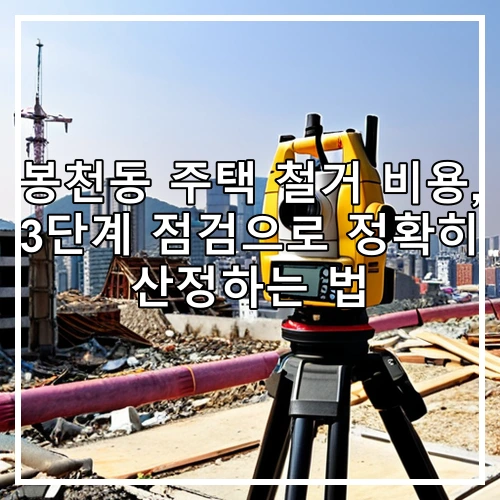 봉천동 주택 철거 비용, 3단계 점검으로 정확히 산정하는 법