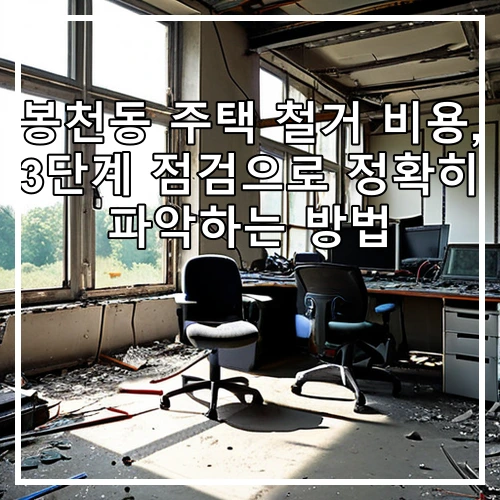 봉천동 주택 철거 비용, 3단계 점검으로 정확히 파악하는 방법
