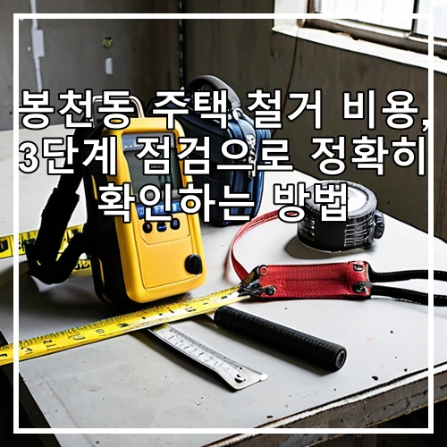 봉천동 주택 철거 비용, 3단계 점검으로 정확히 확인하는 방법